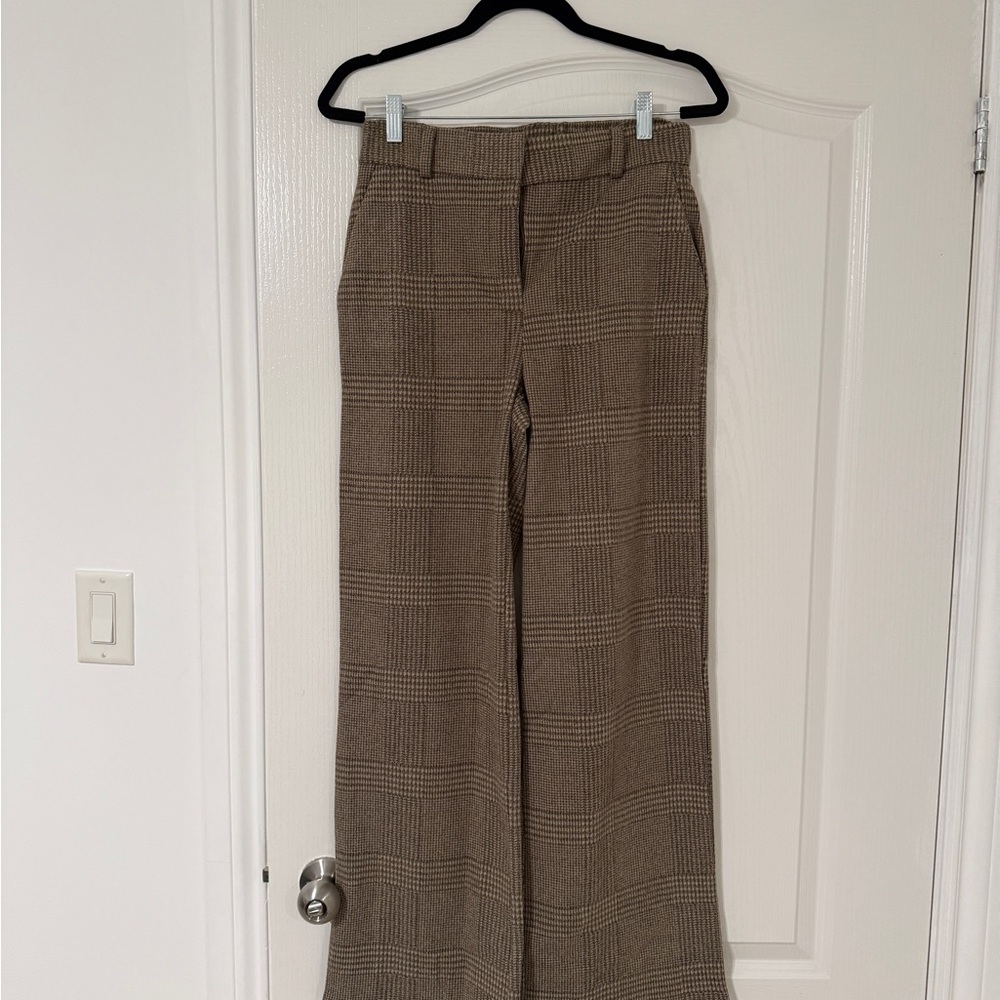 Fashion Nova Iris Brown Tan Houndstooth Pants